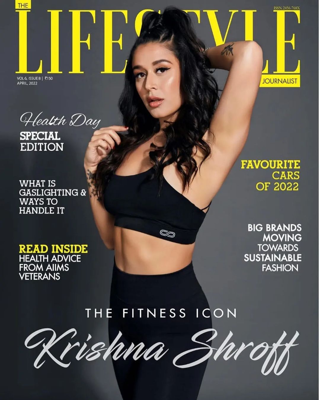 krishna shroff april edition of lifestyle magazine