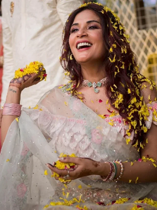 Latest snapshots from wedding events show Richa Chadha & Ali Fazal happiness.